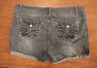 WallFlower Jeans Women's Denim Shorts Blue Medium Wash Cuffed  44 in Waist  — photo 2