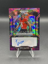 2025 Prizm Draft Picks Xzavier Henderson Signing Day Auto Purple Ice /199 #SD-XH