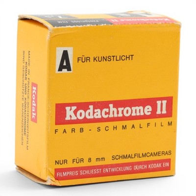 Kodak Kodachrome II Color Narrow Gauge Double 8mm 7.5m Film Cassette