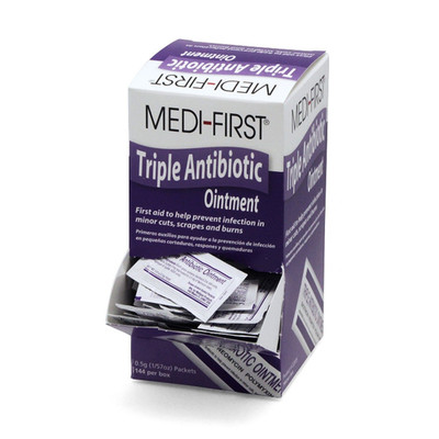 Medi-First Triple Antibiotic Ointment 144 / .05gm Packets per Box