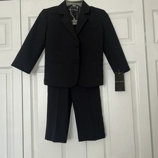 Black N Bianco Boys Black Formal Tuxedo Type Suit Size 6 NWT