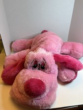 Dan Dee Puppy Dog Plush 24  Large Floppy Laying Pink Hound Dog Stuffed Toy RARE