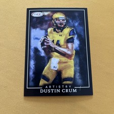 Dustin Crum Rookie #ART-DC 2022 SAGE Artistry Kent State Golden Flashes Football