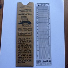 Stanley Gibbons Instanta Transparent Perforation Gauge with Instruction Sleeve