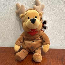 Disney Winnie the Pooh Reindeer Mini Bean Bag Plush 8" MPN 93302