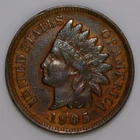 1905 Indian Head Cent US 1c Penny XF k342