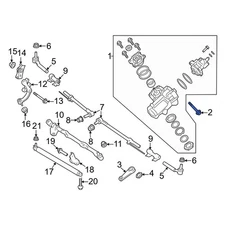 For Ford F-250 Super Duty 2017-2024 Ford W717610S439 Steering Gear Box Bolt