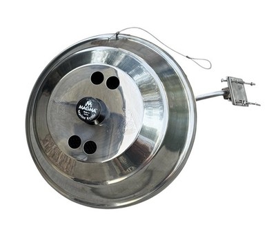 MAGMA Marine Charcoal Kettle Grill 14  w/Flat Rail Mount ~ MISSING TOP GRATE