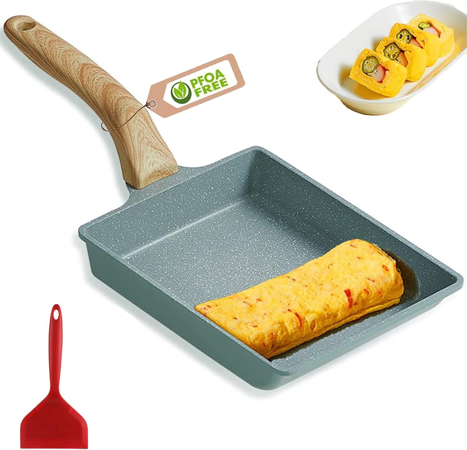 Poêle à omelette japonaise carrée RYITGO petite poêle tamagoyaki induction