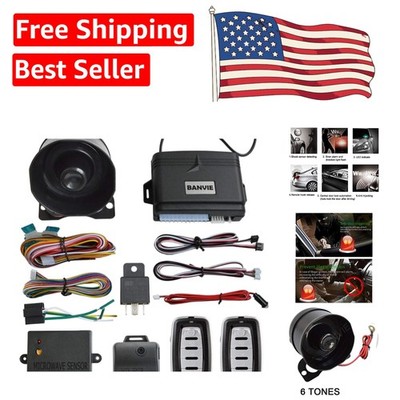 Car Alarm System with 110dB Siren & Keyless Entry for Superior Security
