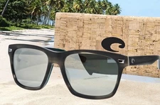 COSTA DEL MAR storm gray/silver mirror ARANSAS polarized 580G sunglasses NEW