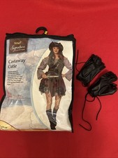Pirate Costume "Castaway Cutie" Adult Medium 8-10 Spirit Halloween Gloves