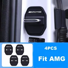 4x Car Door Lock Latches Cover Fit For AMG Car Door Guard Lock Car Accessories