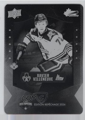 2025 CHL USA Prospects Challenge Printing Plate Black 1/1 Xavier Villeneuve 16f8