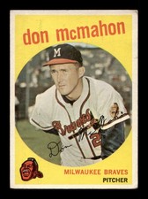1959 Topps #3 Don McMahon Braves VG *o5