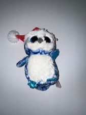 Baby Ty Icicles Stuffed Animal One Size Blue White Christmas Owl #281
