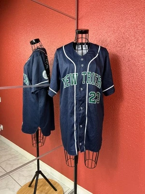 Maillot Jersey baseball Mlb New Trier Baumgarten #23 Champro taille S bleu homme - Photo 1/4