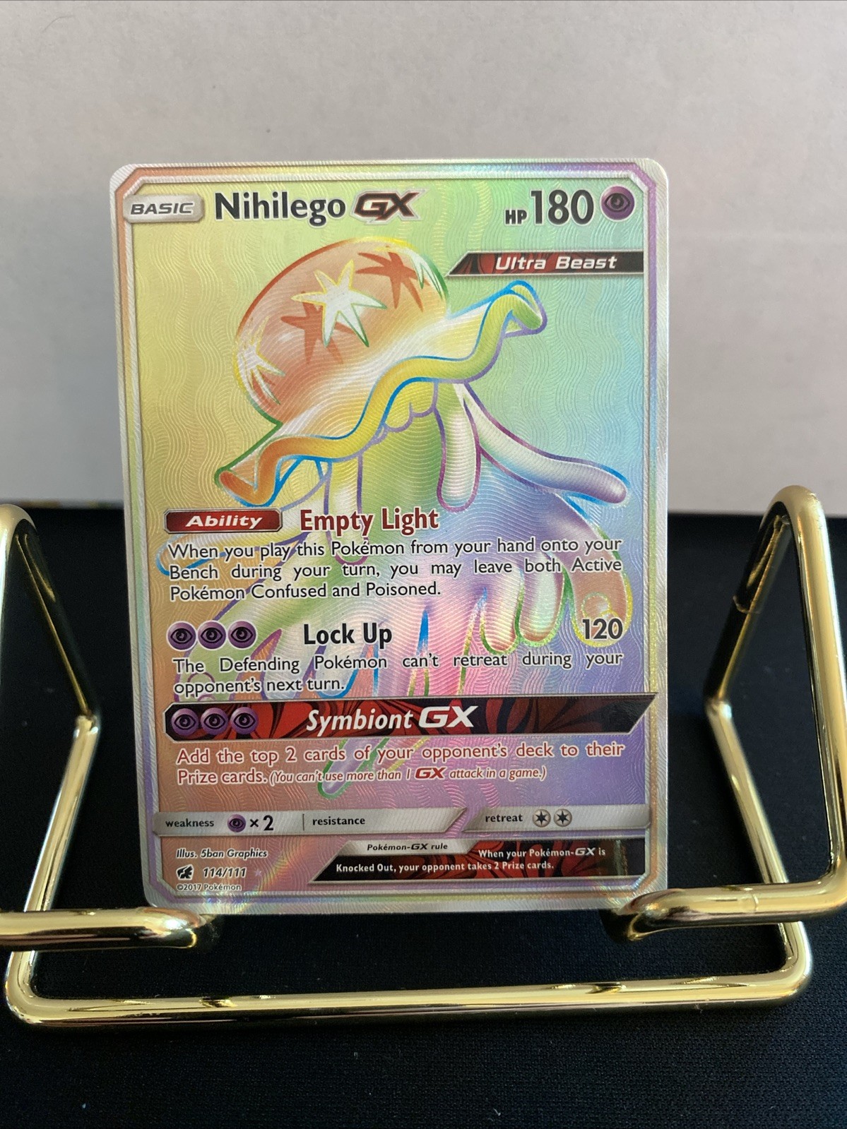 Nihilego GX (Secret) 114/111 Sm-Crimson Invasion Holo