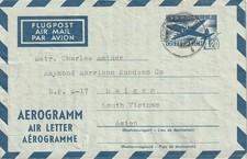 AUSTRIA: Aerogramme to South Vietnam 1964. Arr.canc.