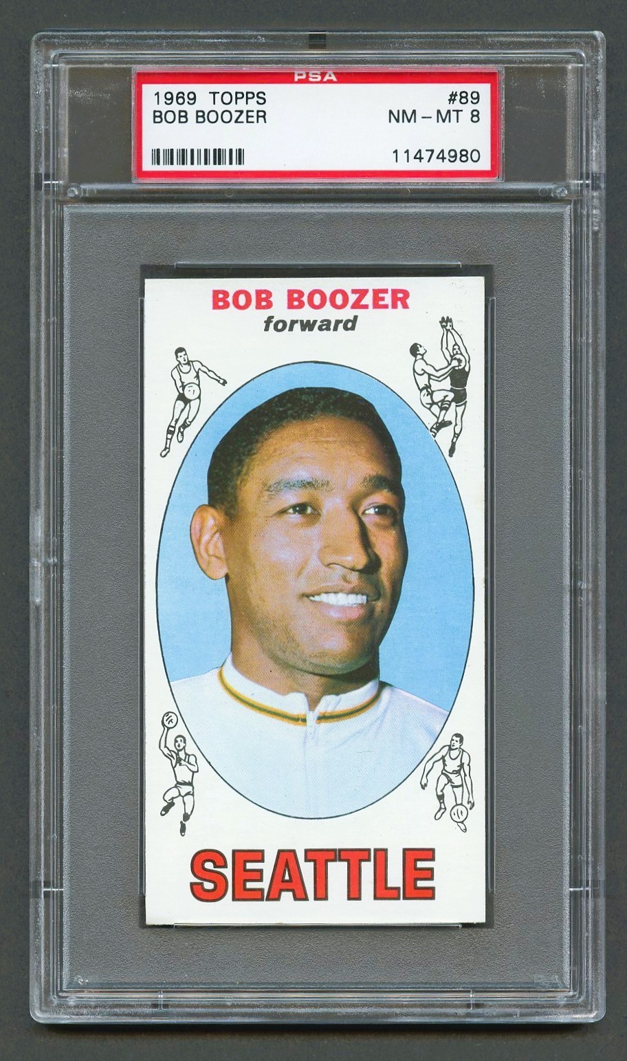 1969 Topps Basketball BOB BOOZER #89 PSA 8 NM-MT Seattle Supersonics