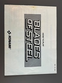 Blades of Steel Nintendo NES Game Cartridge and Manual
