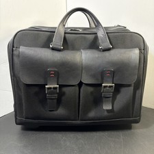 Jack Georges USA Rolling Wheeled Black w/ Red Briefcase Carry On Travel Bag