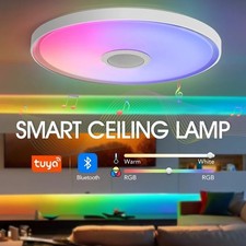 Plafoniera a led rgb smart con cassa bluetooth musica lampadario da soffitto