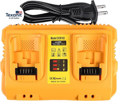 12/20V Max Battery Charger Replacement for Dewalt DCB102 Compatible with 12V 20V
