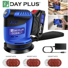 Cordless Random Orbital Sander 21v Battery,125mm 12pcs papers Dust Collector