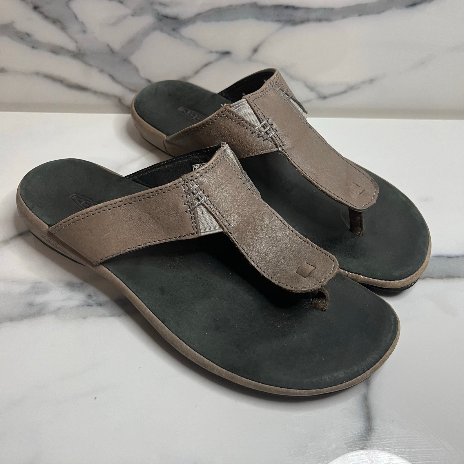 Sandali infradito KEEN donna pelle marrone outdoor comodi infradito taglia 9