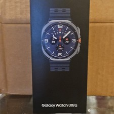 Samsung Galaxy Watch Ultra 47mm LTE Wear OS GPS Titanium Gray Case Blue Band