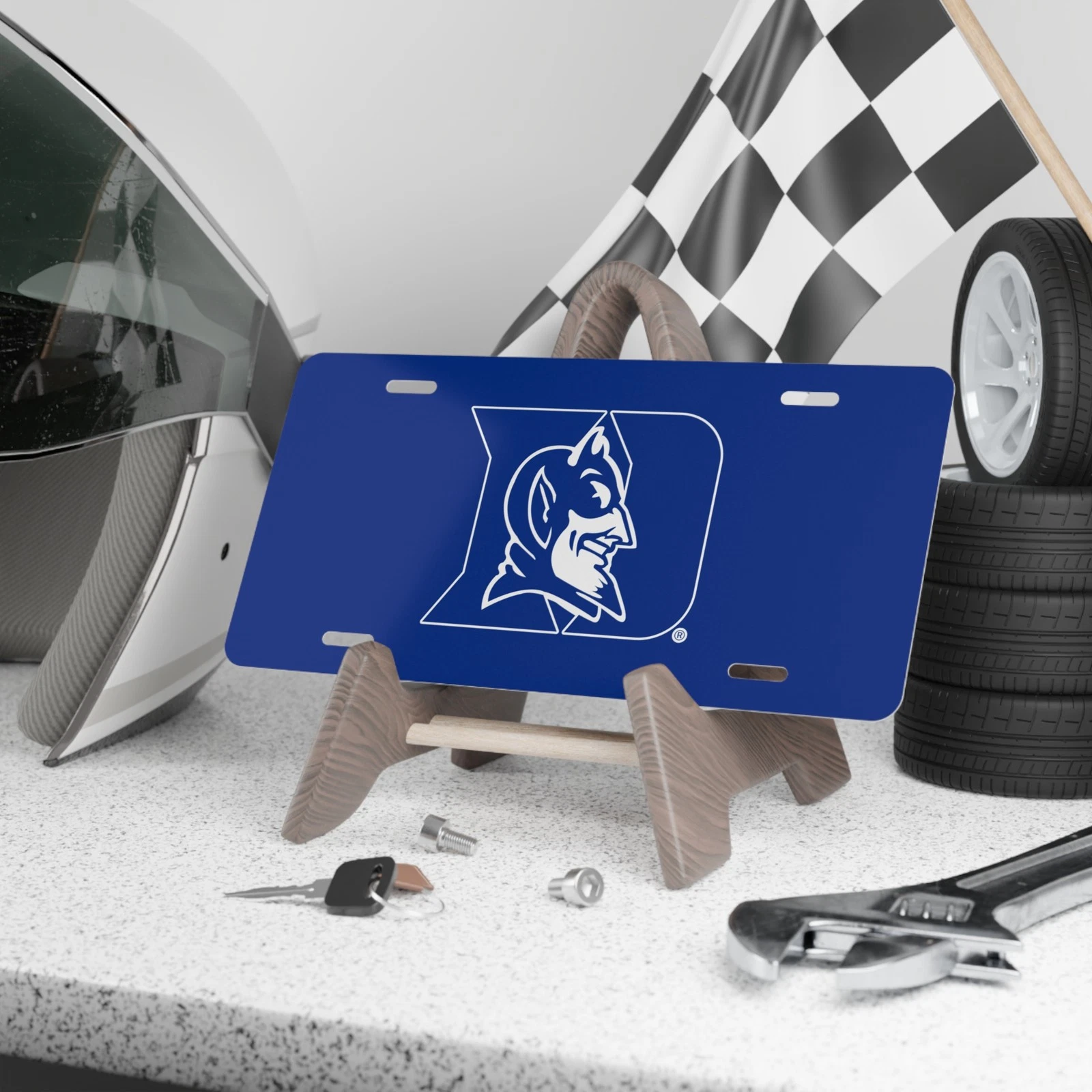 Duke Blue Devils NCAA Car Front License Plate Tag Vanity – Auto Metal Aluminum