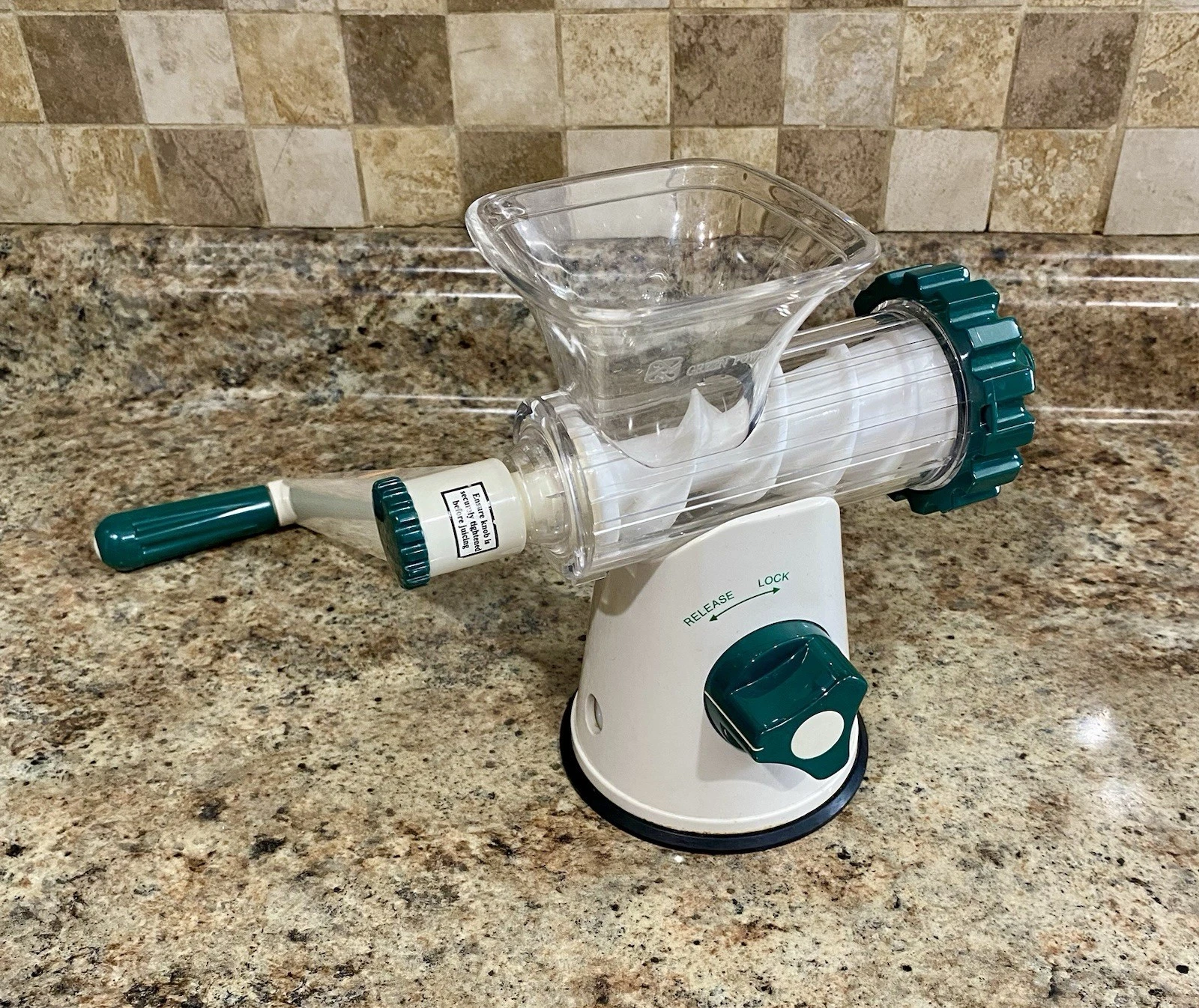 Original Healthy Juicer White Manual Wheatgrass Leafy Veggie Juicer