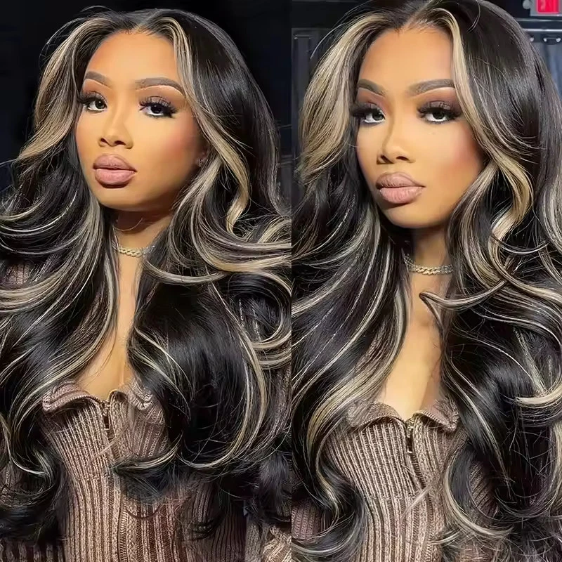 1b/27 Body Wave Wig Human Hair 30 Inch 360 Lace Front Full Lace Wigs Pre Plucked - Image 2 of 4