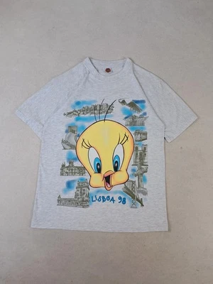T-shirt Titi Looney Tunes Printed Titi tweety Lisboa Vintage Rare année 1997 10 - Photo 1/4