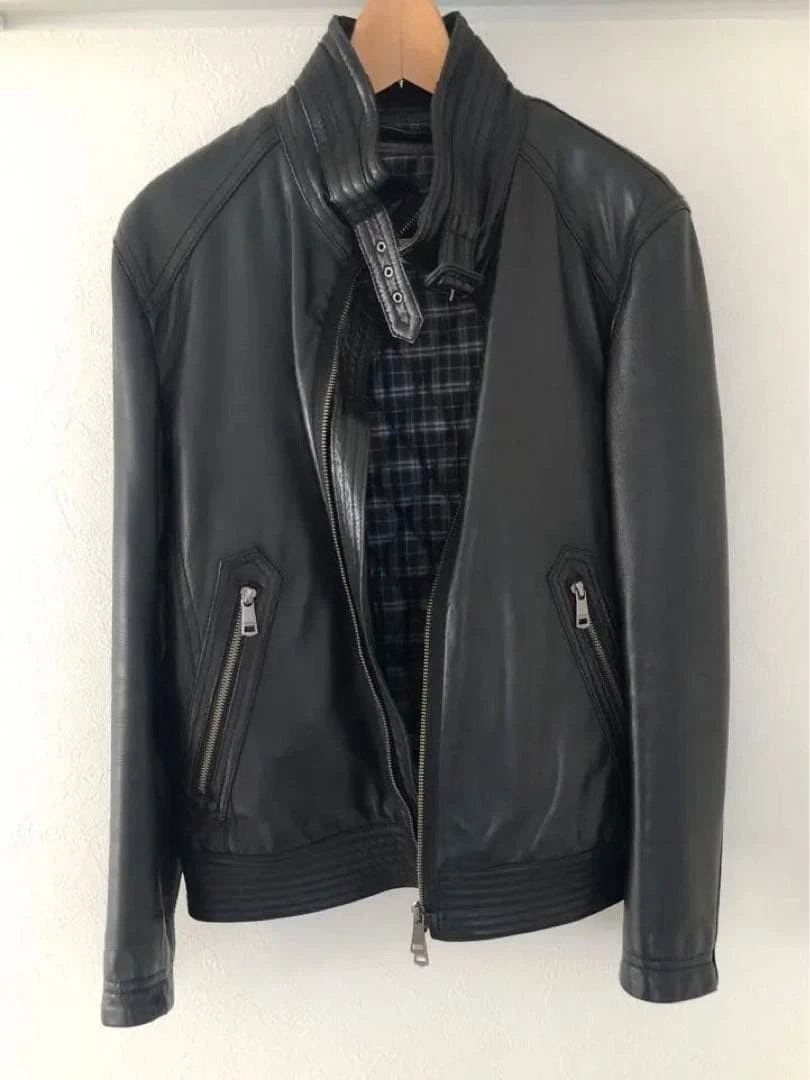 ジャケット・アウター Burberry black label leather jacket Burberry Black Label black leather jacket, size 38 | eBay
