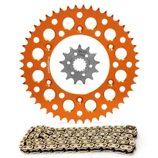 13T 48T Sprocket Chain Kit 125 Enduro EXC EXE SX Motocross 520 X-Ring Set Orange