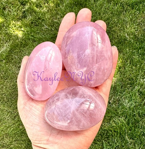 Wholesale Lot 2 Lbs Natural Rose Quartz Palm Stone Crystal Healing - Picture 6 of 8