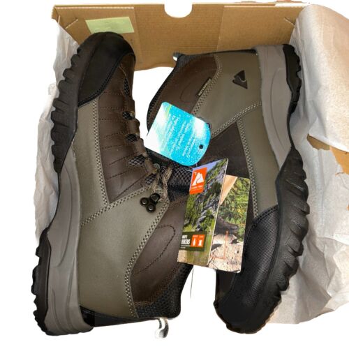 Ozark Trail Men's Hikers Waterproof Brown Leather Boots - MEADOWS Size 11 'NEW'