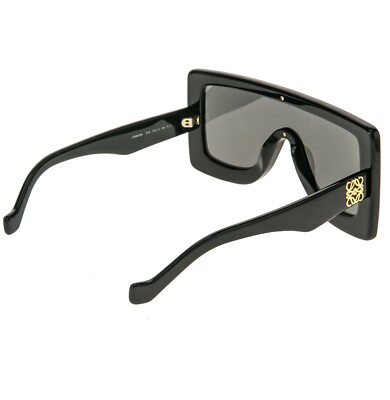 Loewe LW40104I 01A Chunky Anagram Black Gold Shield Sunglasses 40104I Loewe Chunky Anagram LW40104I Shield Sunglasses | Fashion  main image 4