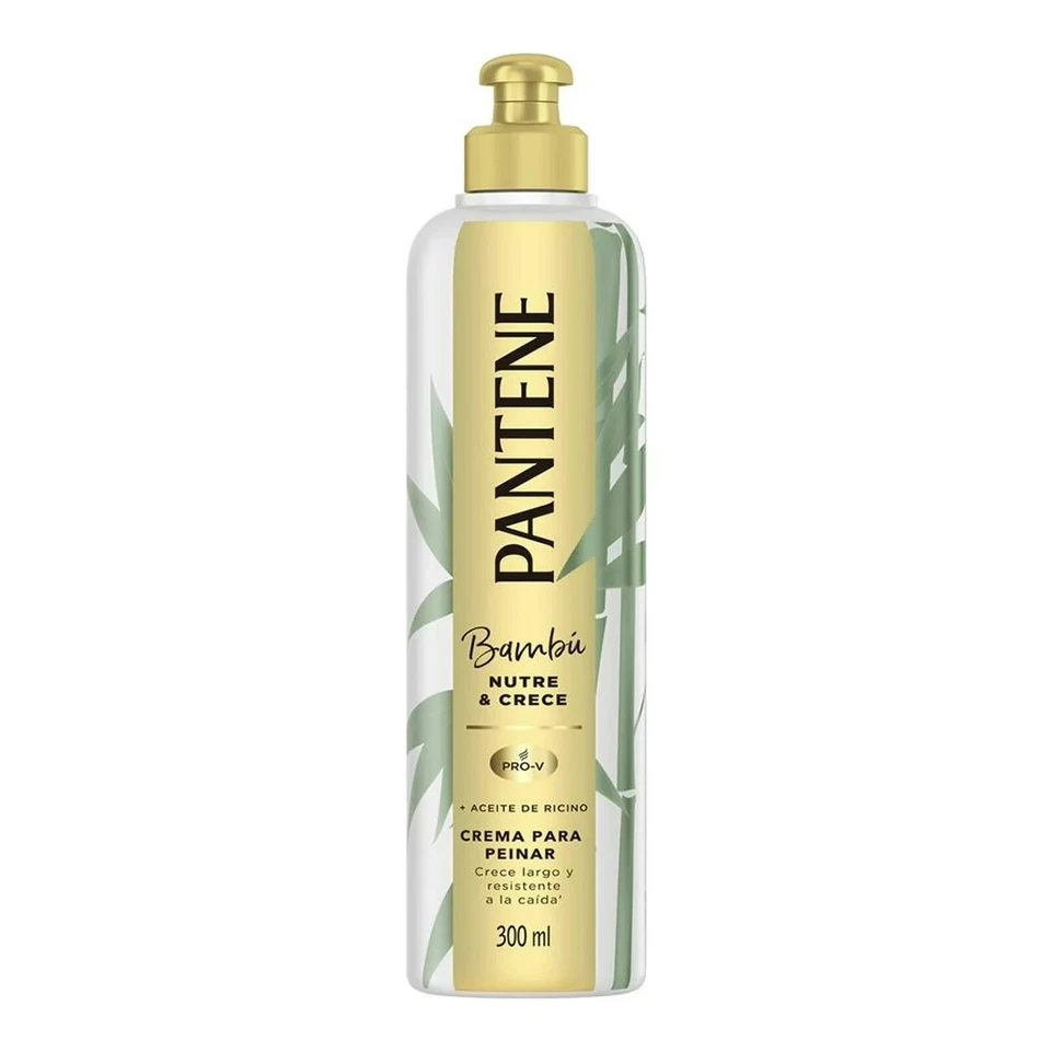 PANTENE BAMBU CREMA PARA PEINAR CREMA PARA CABELLO SIN ENJUAGUE NUTRE CRECE CABELLO 300 ml Foto 4 de 4