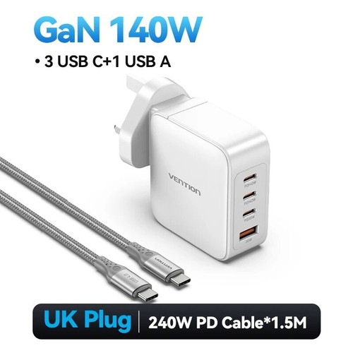 140W GaN Charger Plug USB Type C PD3.1 Fast for MacBook Pro iPhone 15 Tablet PC - Picture 18 of 22