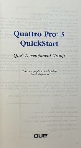 VTG 1991 QUATTRO PRO 3 QuickStart The Step By Step Approach Manual - Picture 4 of 15