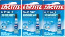 3 LOCTITE Glass Super Glue CLEAR Dishwasher Safe Metal Stained Tinted 233841
