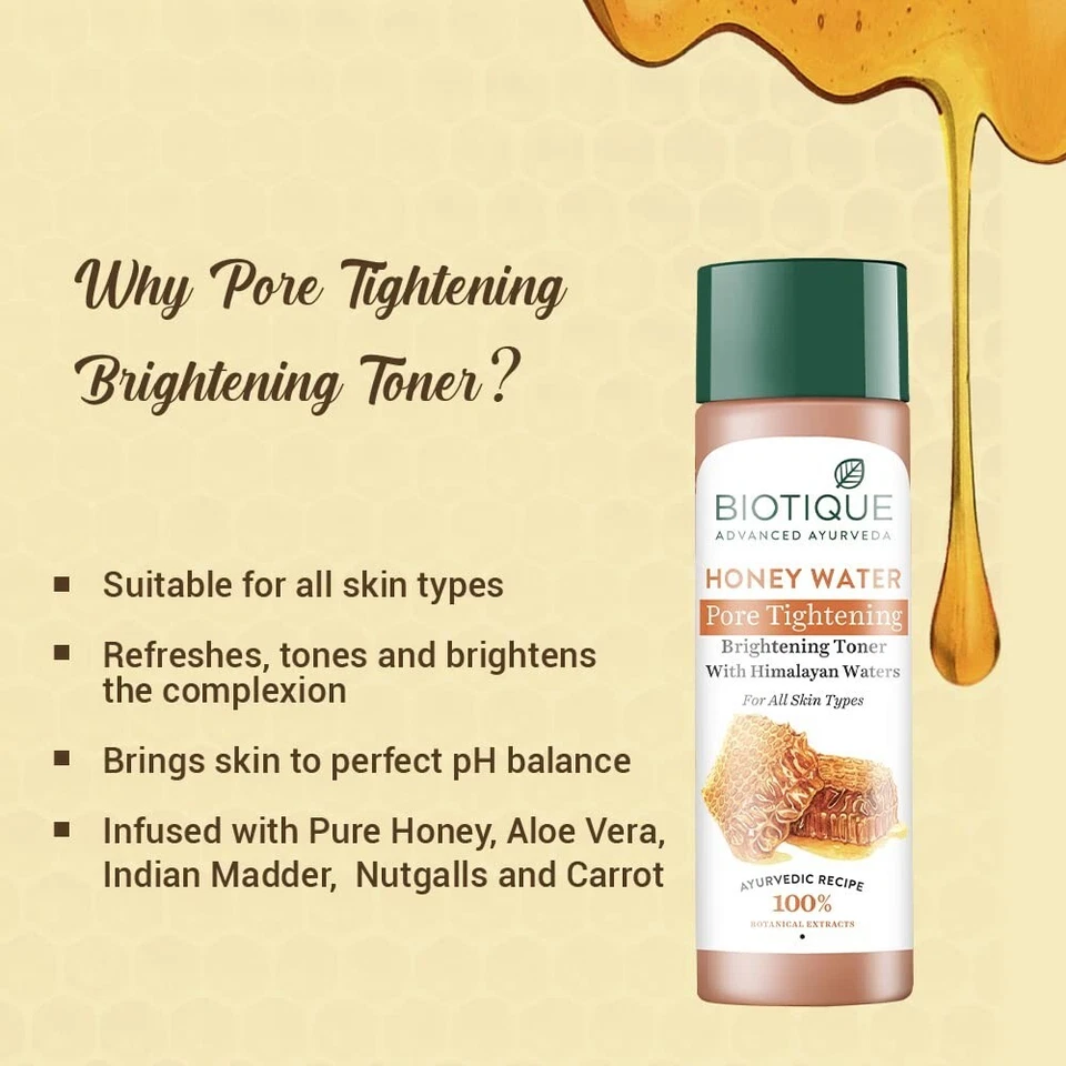 Biotique Honey Brightening Toner 120 ml - Image 4 of 4