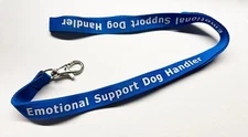 Emotional Support Animal Handler Short Leash 19" in Blue Nylon by barkOutfitters