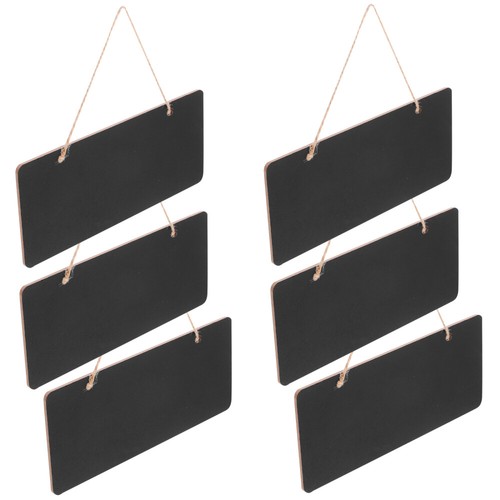 6 Pcs Hanging Small Blackboard Flower Store Chalkboard Message Tag