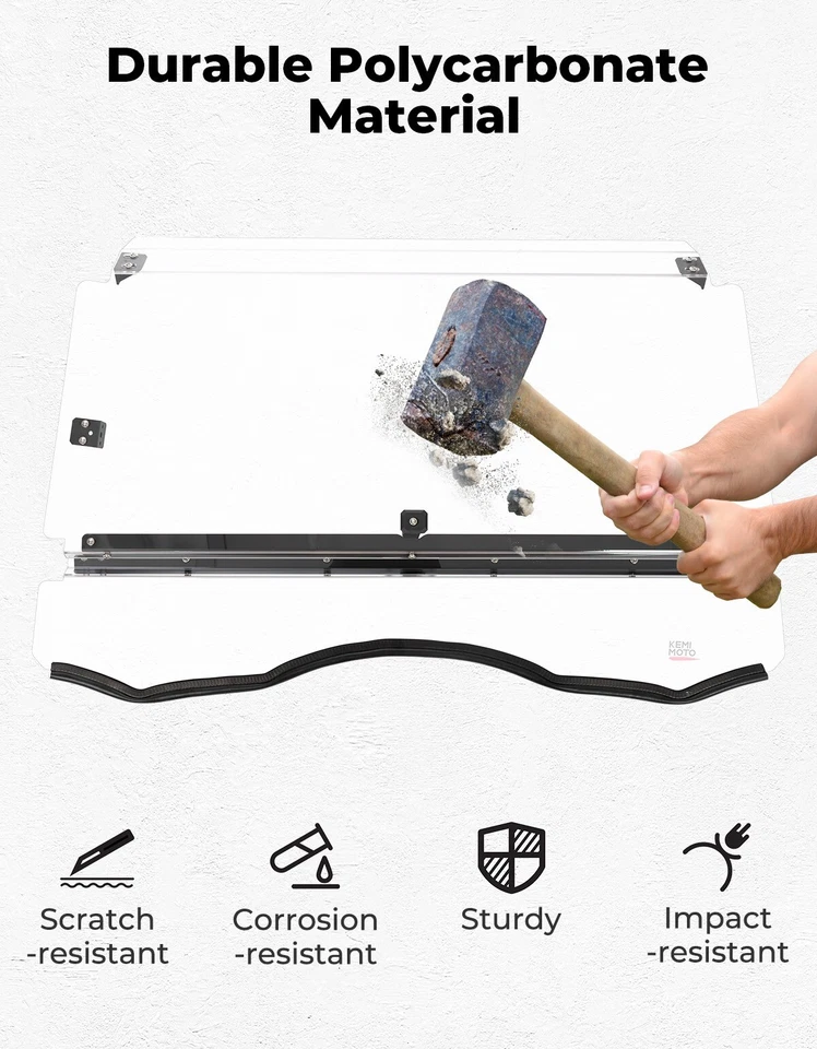 Parabrisas abatible UTV para Can Am Commander 800/1000/ Max/800R XT DPS 2011-2020 Foto 4 de 4