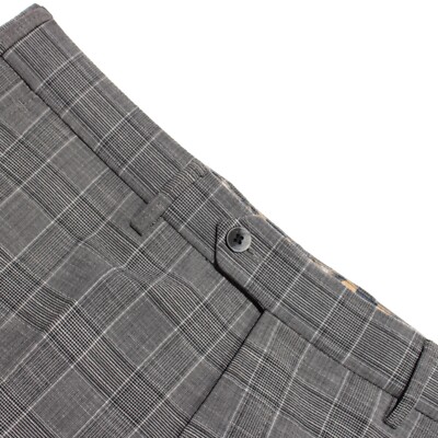 Meyer NWT Dress Pants Size 54 38 US Bonn In Gray Plaid Wool Blend
