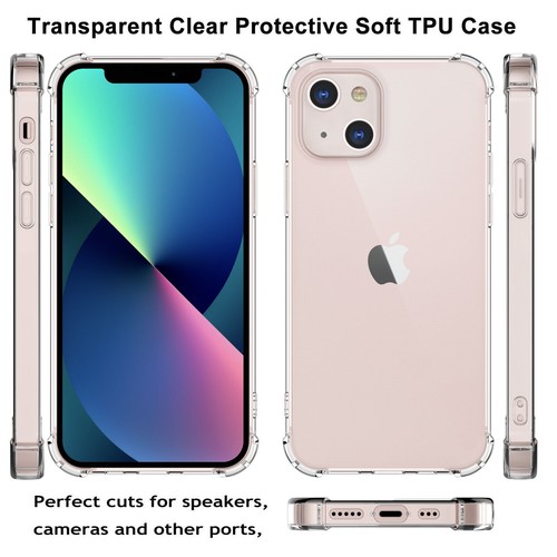 Funda transparente a prueba de golpes gel silicona para iPhone 13 12 11 Pro Max XS Xr 8 7 - Imagen 2 de 11